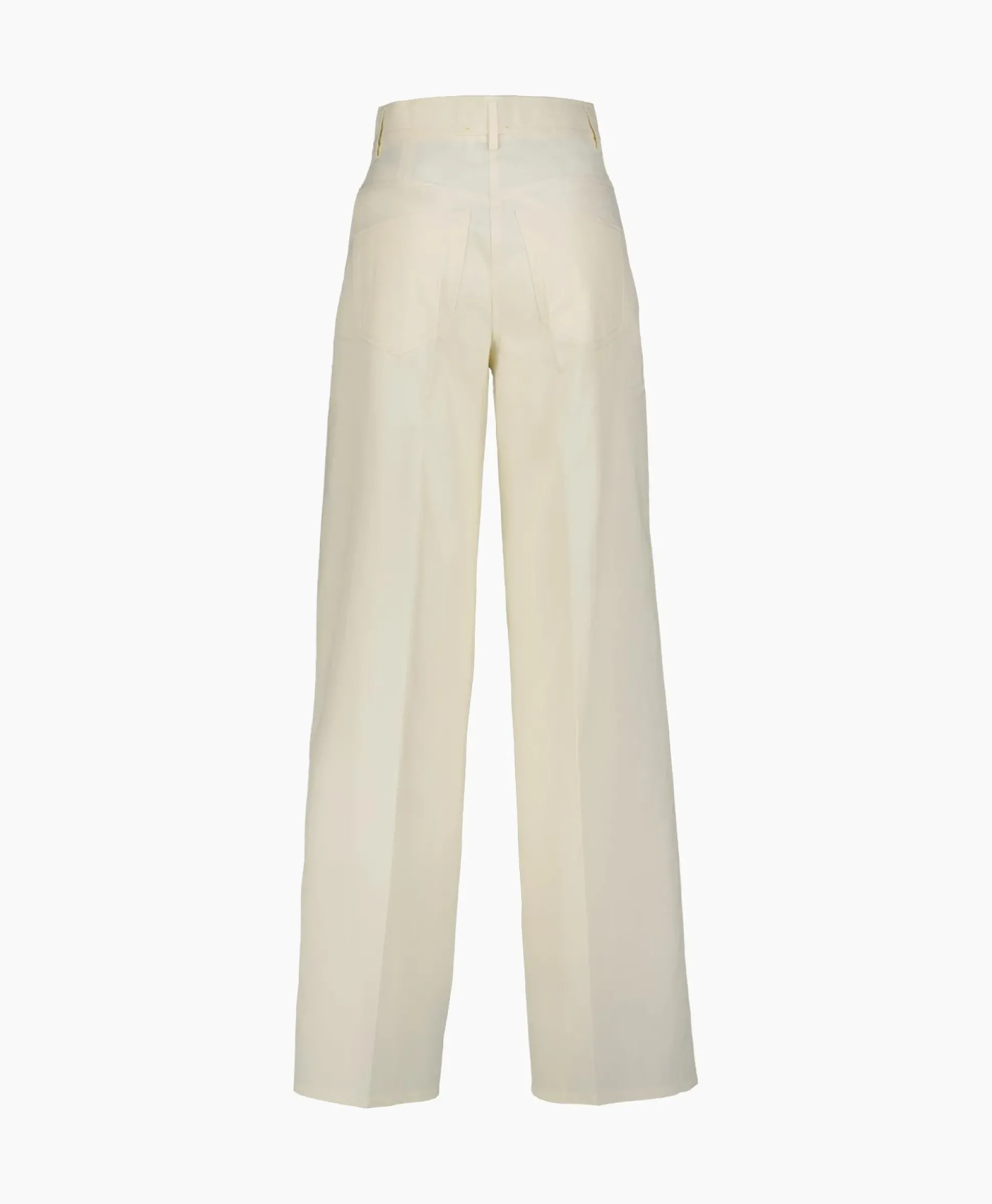 Forte_Forte Pantalon Viscose Cotton Chic Twill 5 Pockets Ecru
