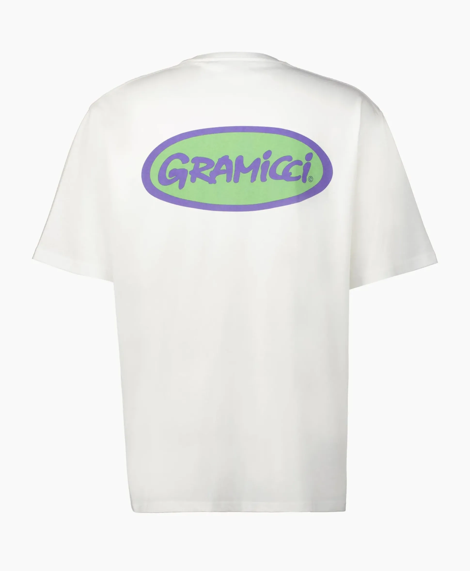 Gramicci T-Shirt Korte Mouw Grammici Oval Wit