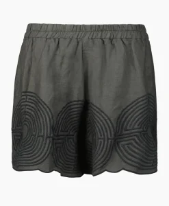 Greek Archaic Kori Korte Broek Labyrinth Khaki