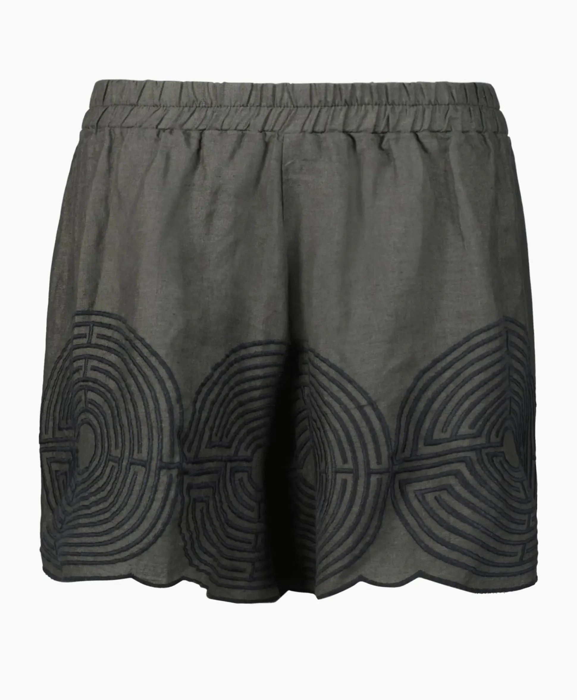 Greek Archaic Kori Korte Broek Labyrinth Khaki