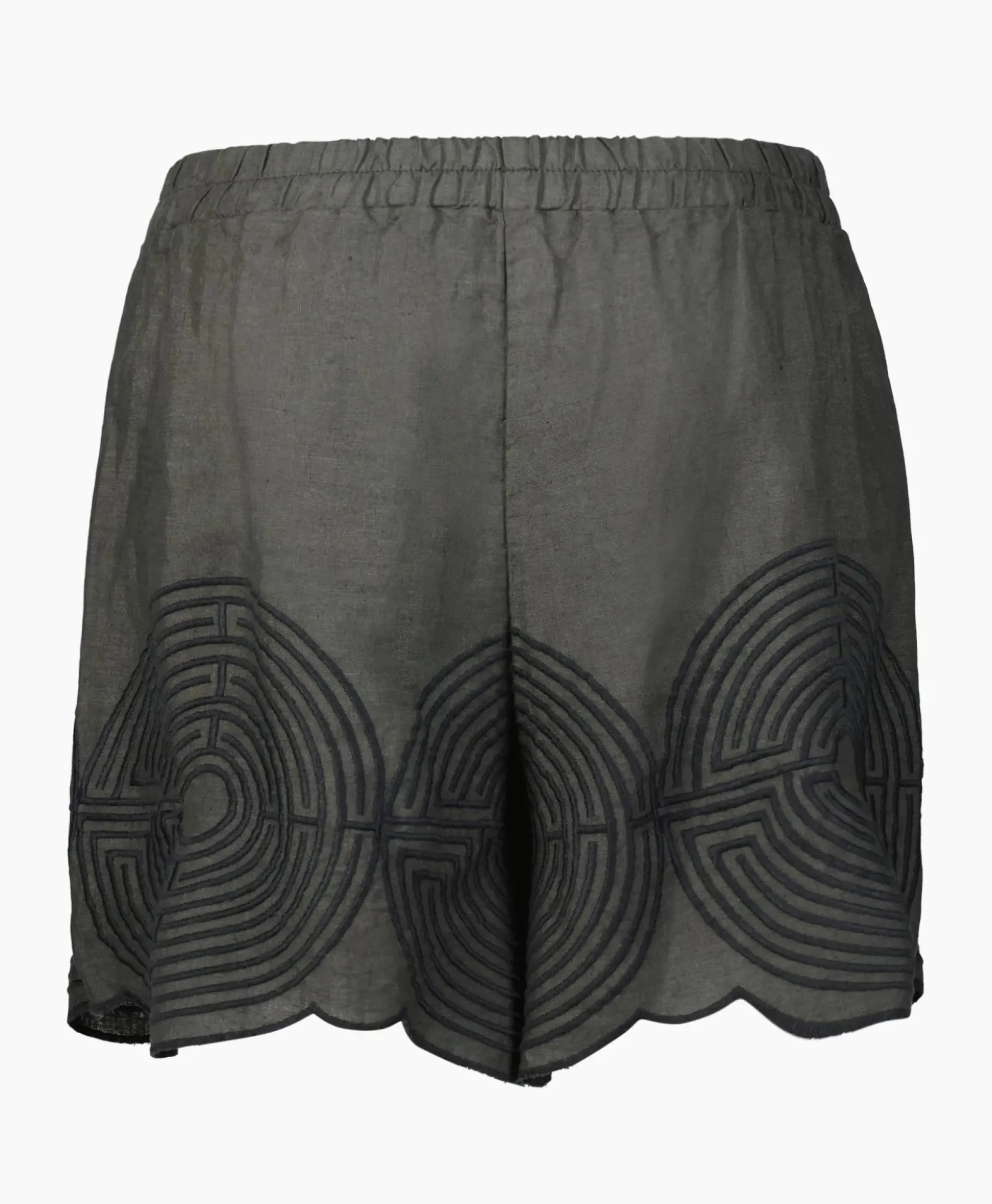 Greek Archaic Kori Korte Broek Labyrinth Khaki