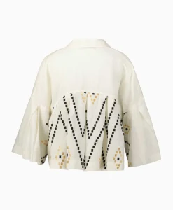 Greek Archaic Kori Top Zig Zag Pleates Ivoor / Naturel
