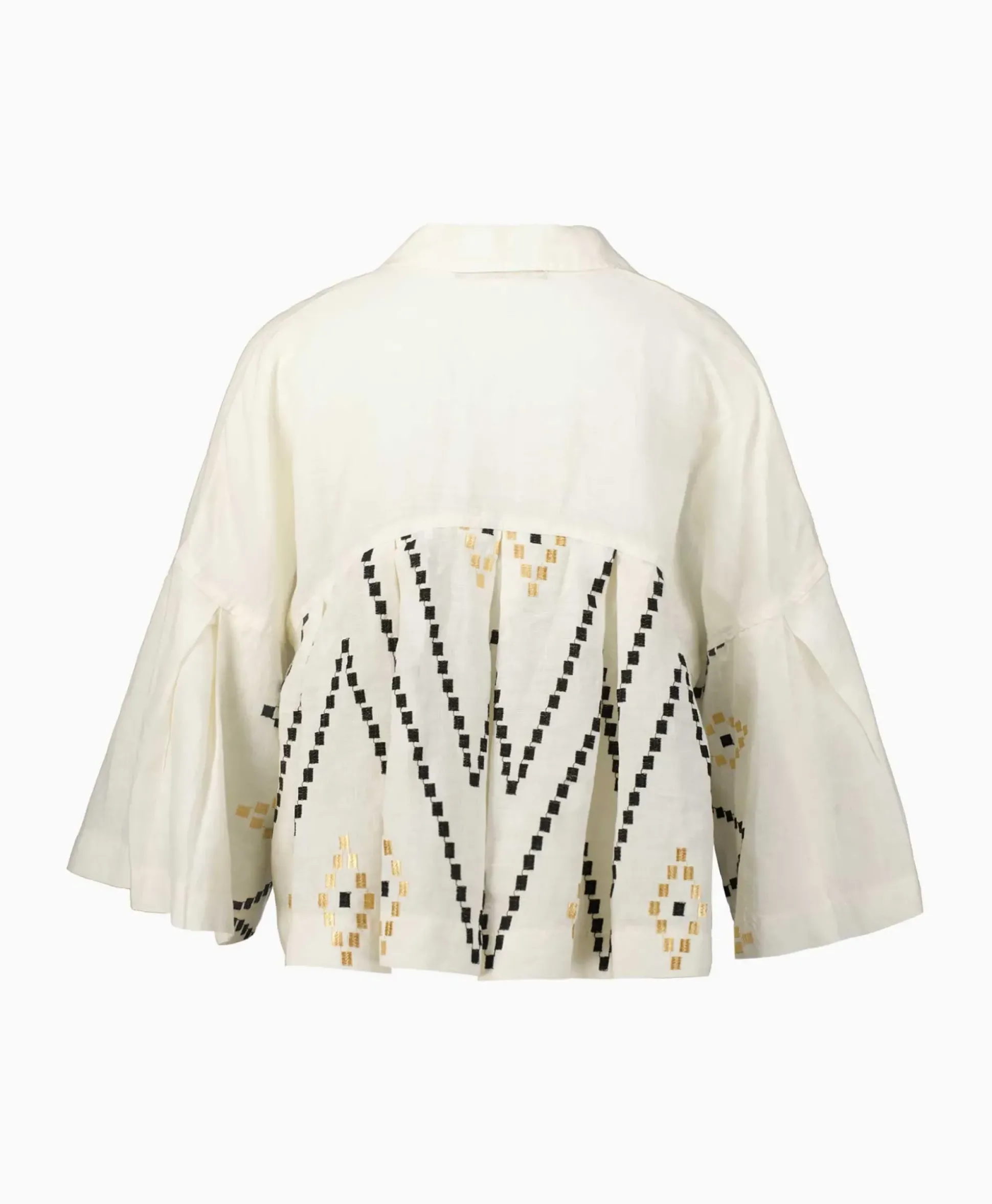 Greek Archaic Kori Top Zig Zag Pleates Ivoor / Naturel