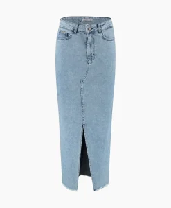 Harper & Yve Midi Rok Yve-Sk Licht Blauw