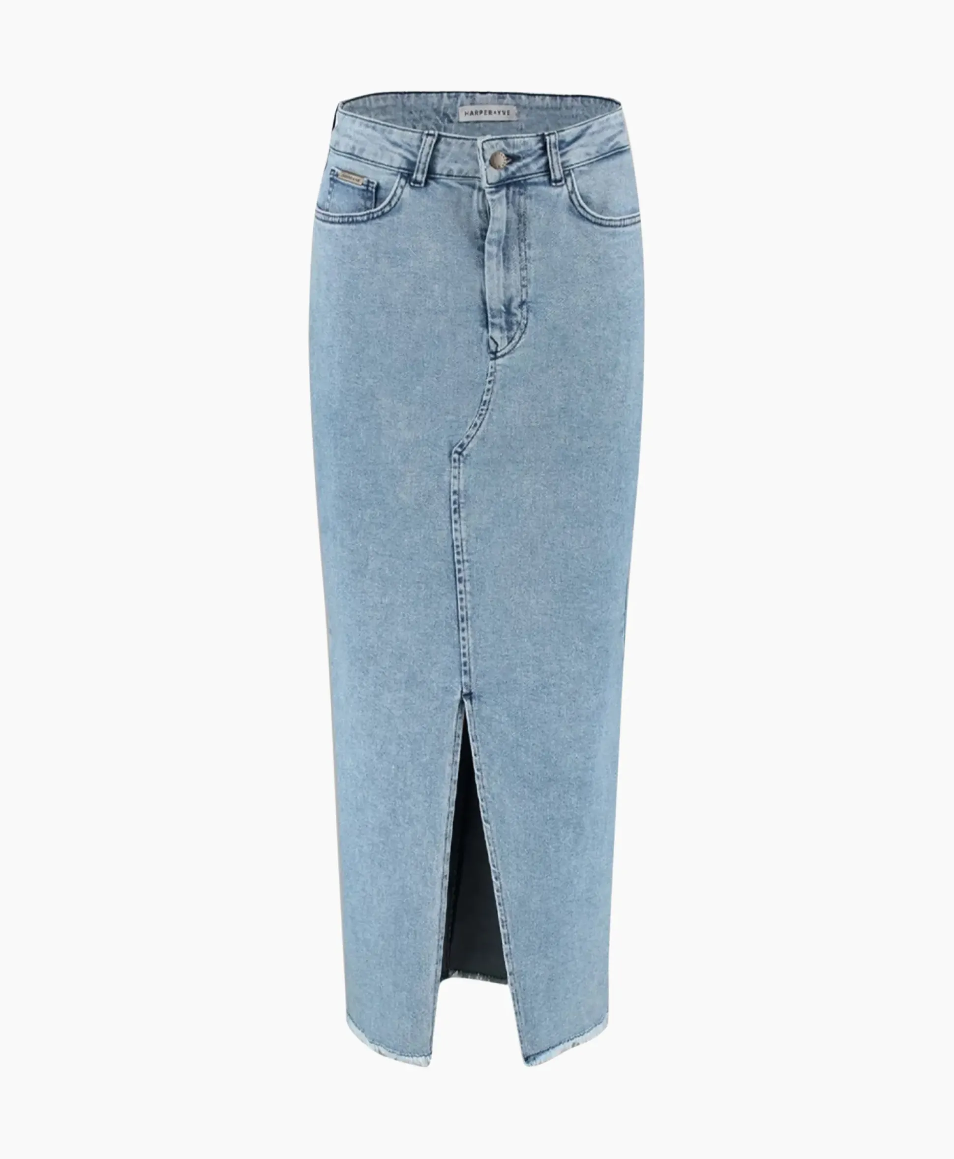Harper & Yve Midi Rok Yve-Sk Licht Blauw