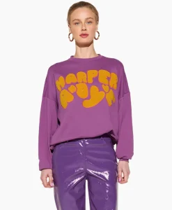 Harper & Yve Pullover Logo-Sw Paars