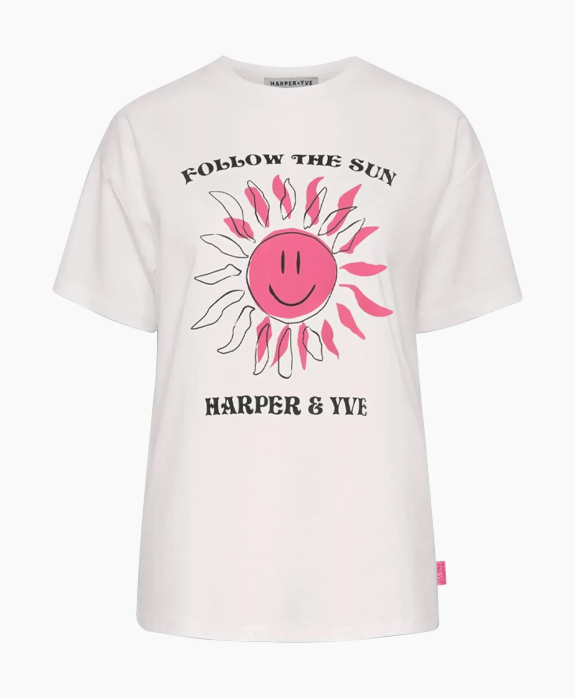 Harper & Yve T-Shirt Korte Mouw Smiley-Ss Off White