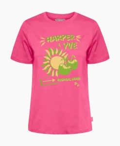 Harper & Yve T-Shirt Korte Mouw Tropical-Ss Roze
