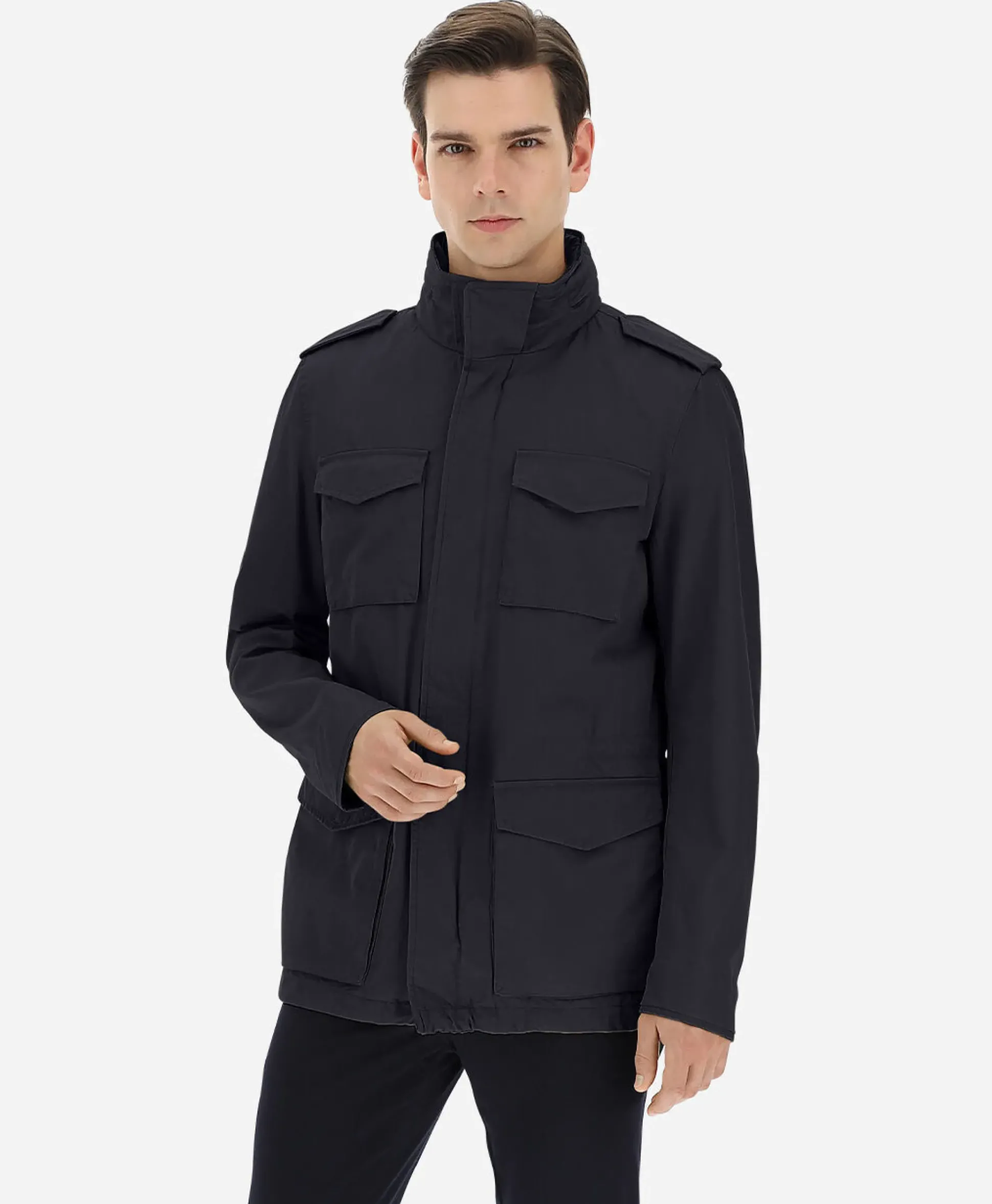 Herno Jack Field Capo Lavato Blauw