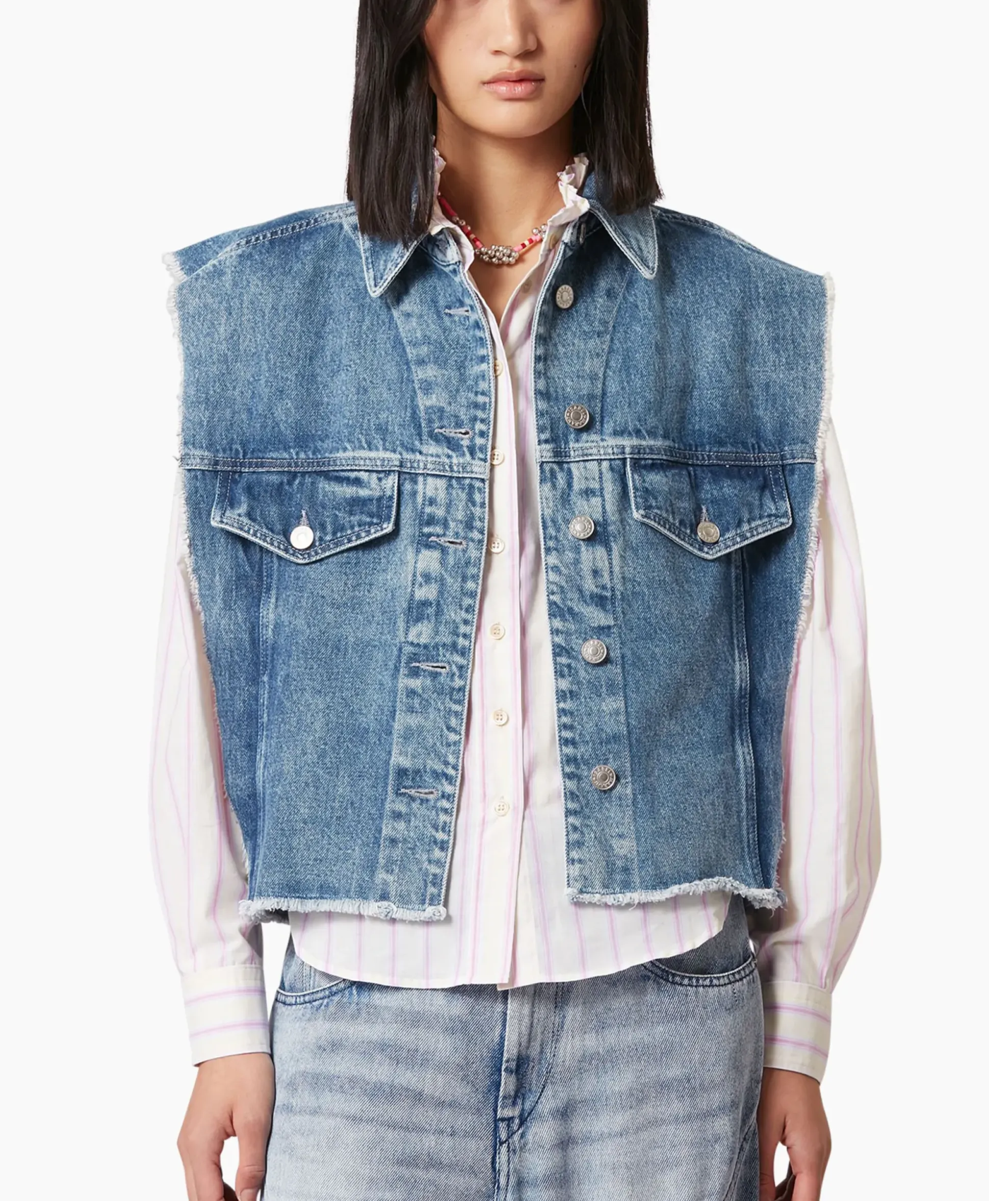 Isabel Marant Gilet Tyra-Ga Blauw