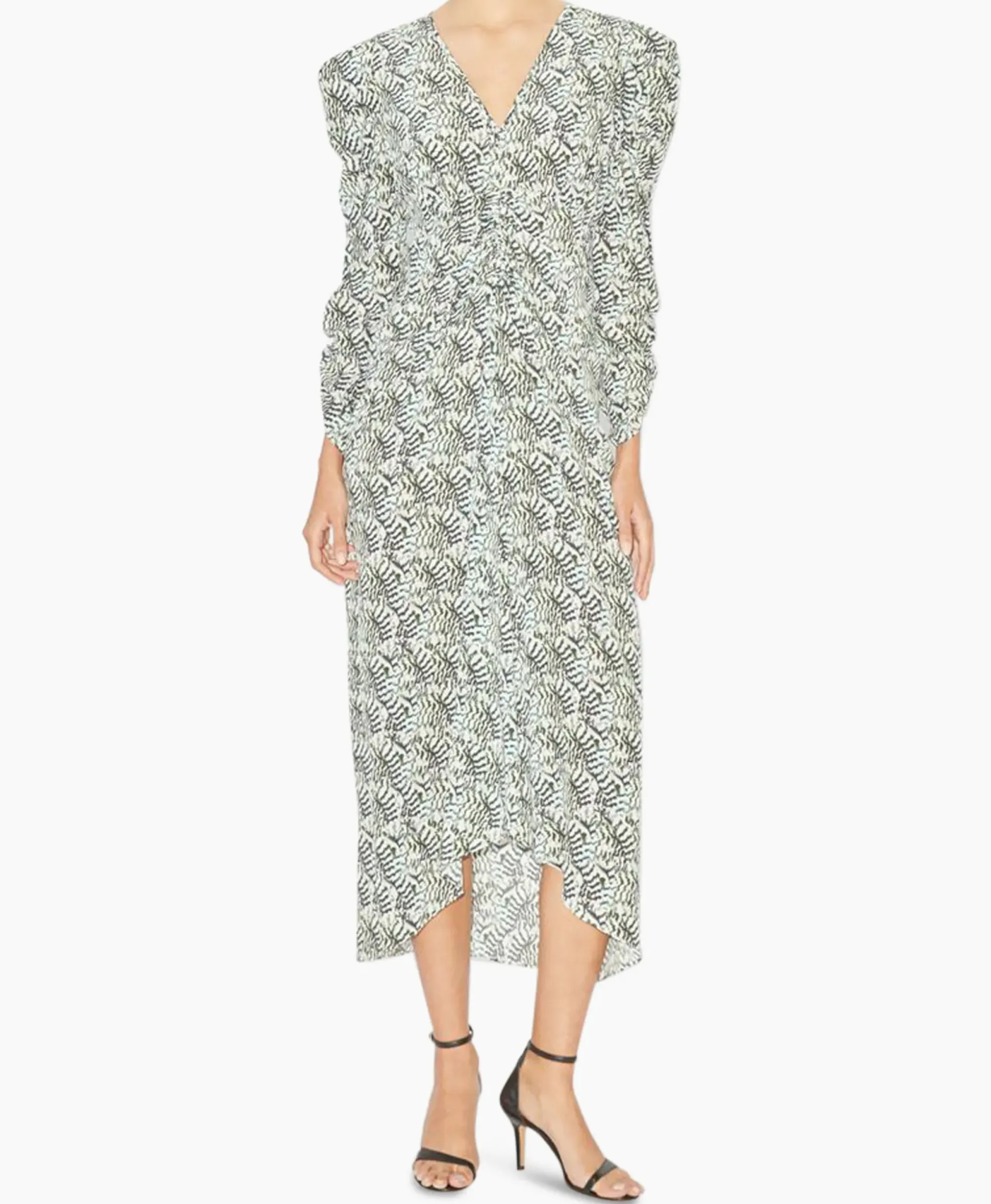 Isabel Marant Midi Jurk Albini-Ga Ecru