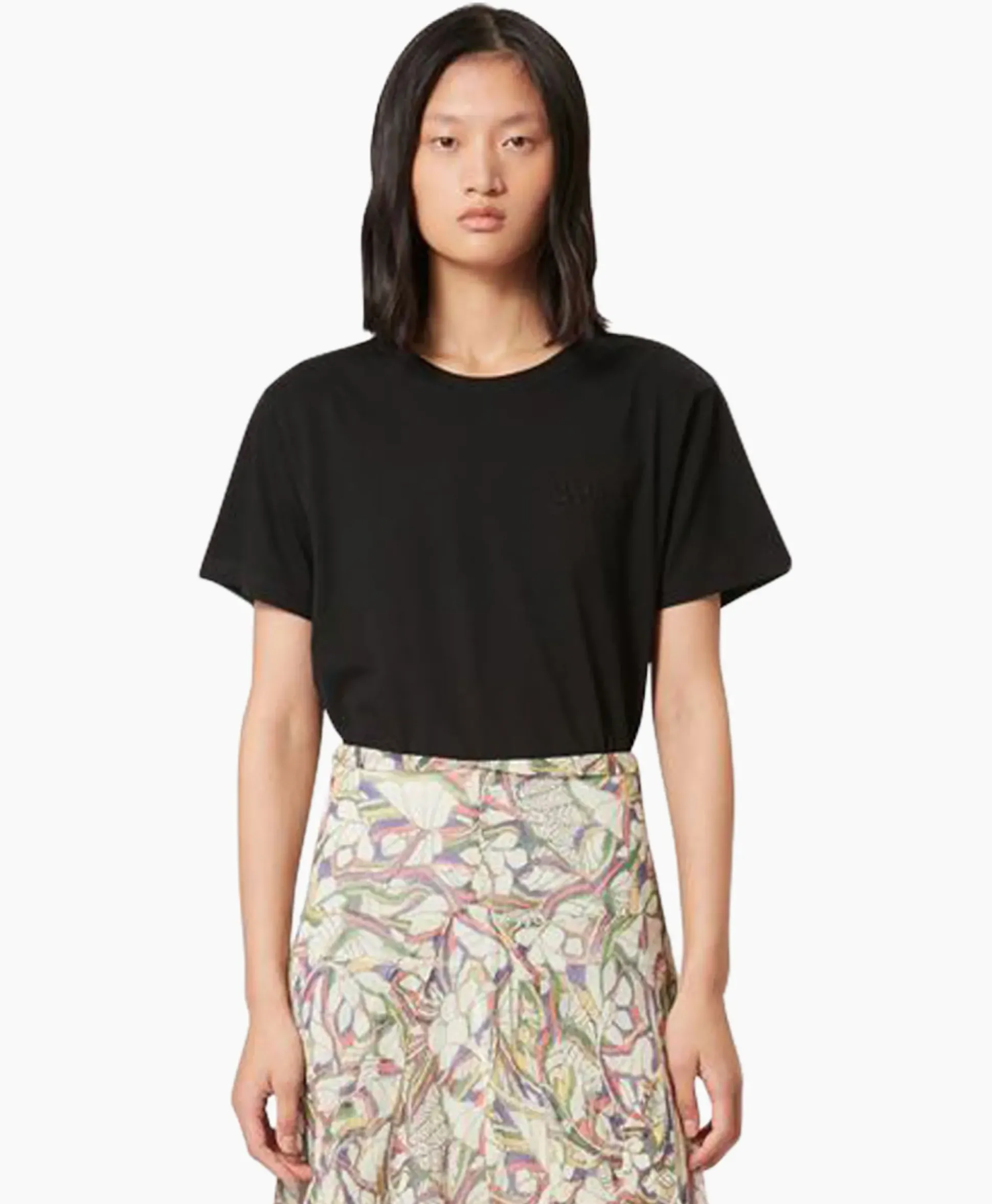 Isabel Marant T-Shirt Korte Mouw Vidal-Gz Zwart