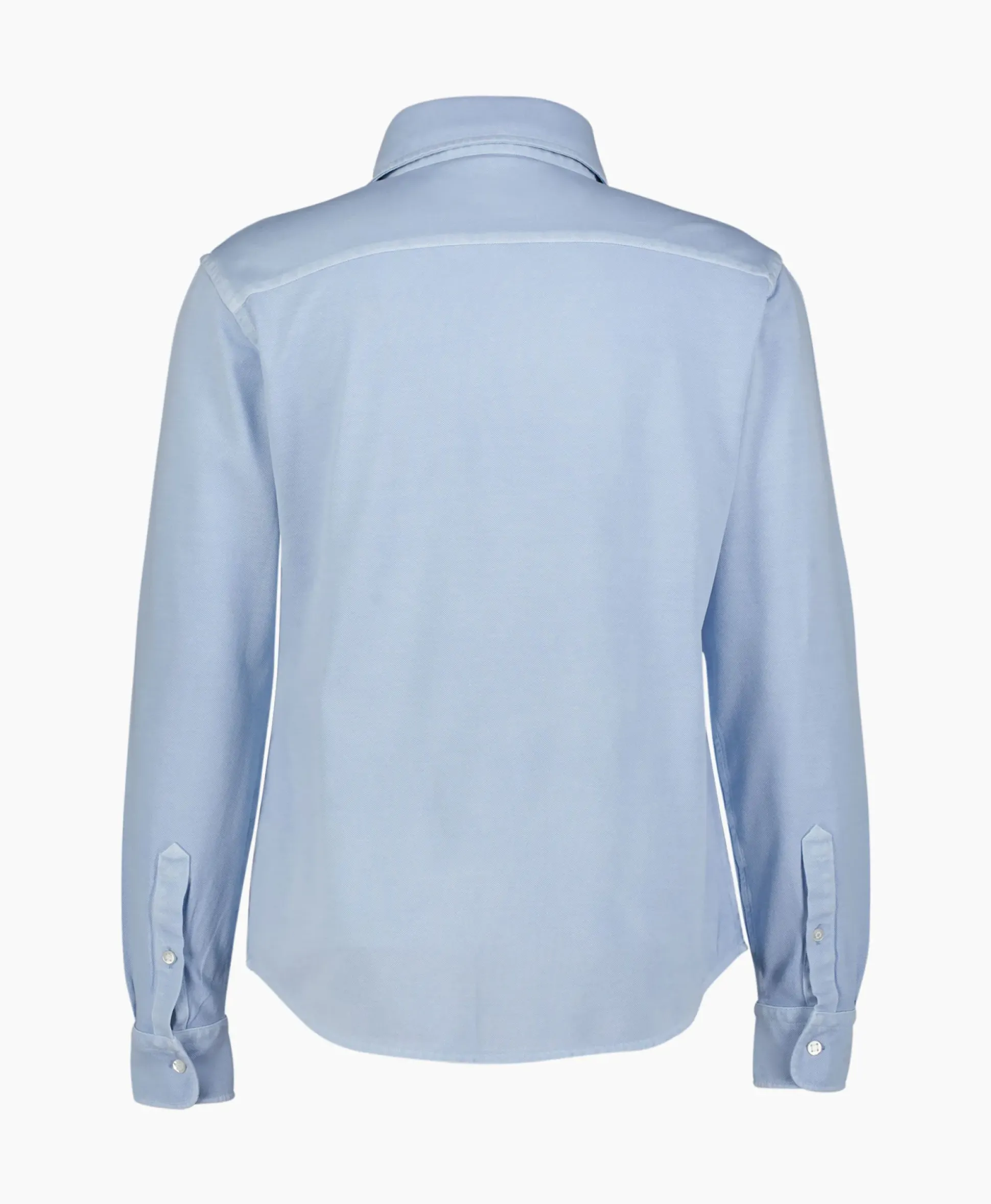 Jacob Cohen Overhemd M/L Piquet Con Ricamo Licht Blauw