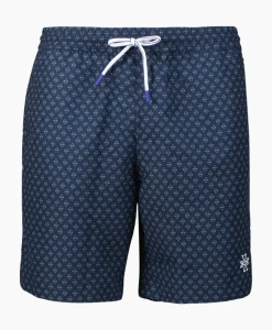 Jacob Cohen Zwembroek Micro Lily Print Blauw