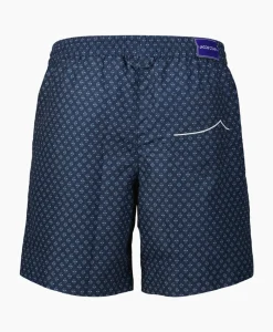 Jacob Cohen Zwembroek Micro Lily Print Blauw
