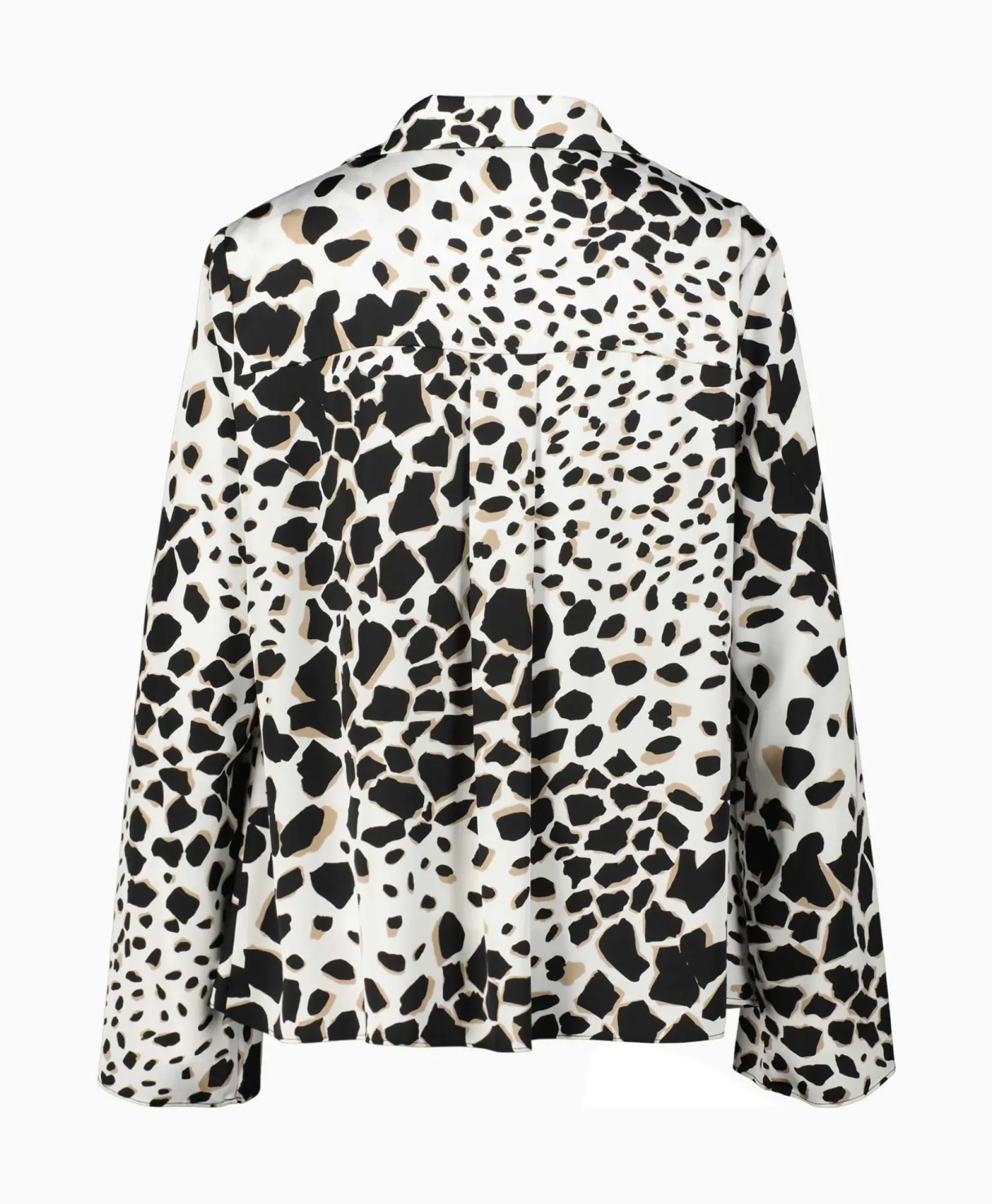 Joseph Ribkoff Blouse Lange Mouw Print Wikkel Zwart Dessin