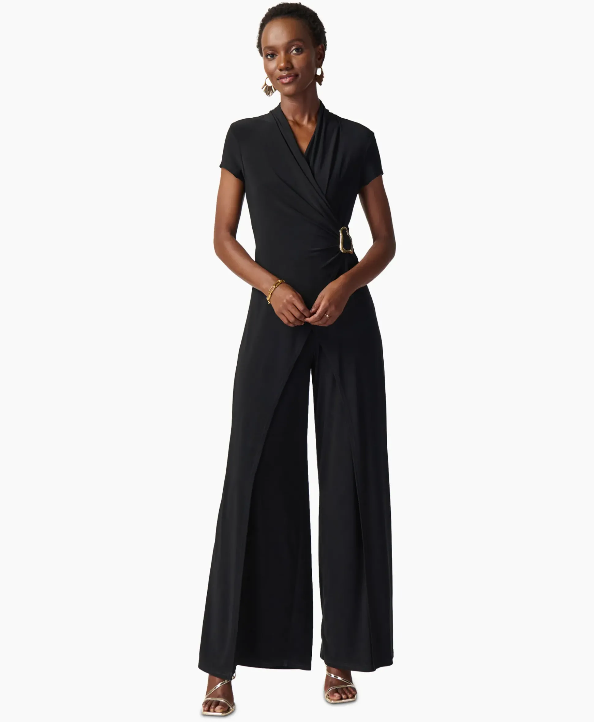 Joseph Ribkoff Jumpsuit Korte Mouwen Zwart