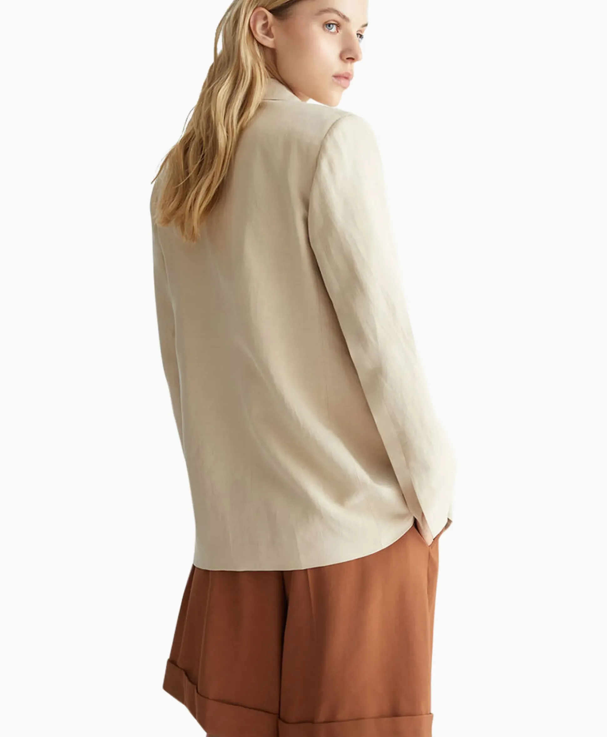 Liu Jo Blazer Giacca Loose 2 Bottoni Zand