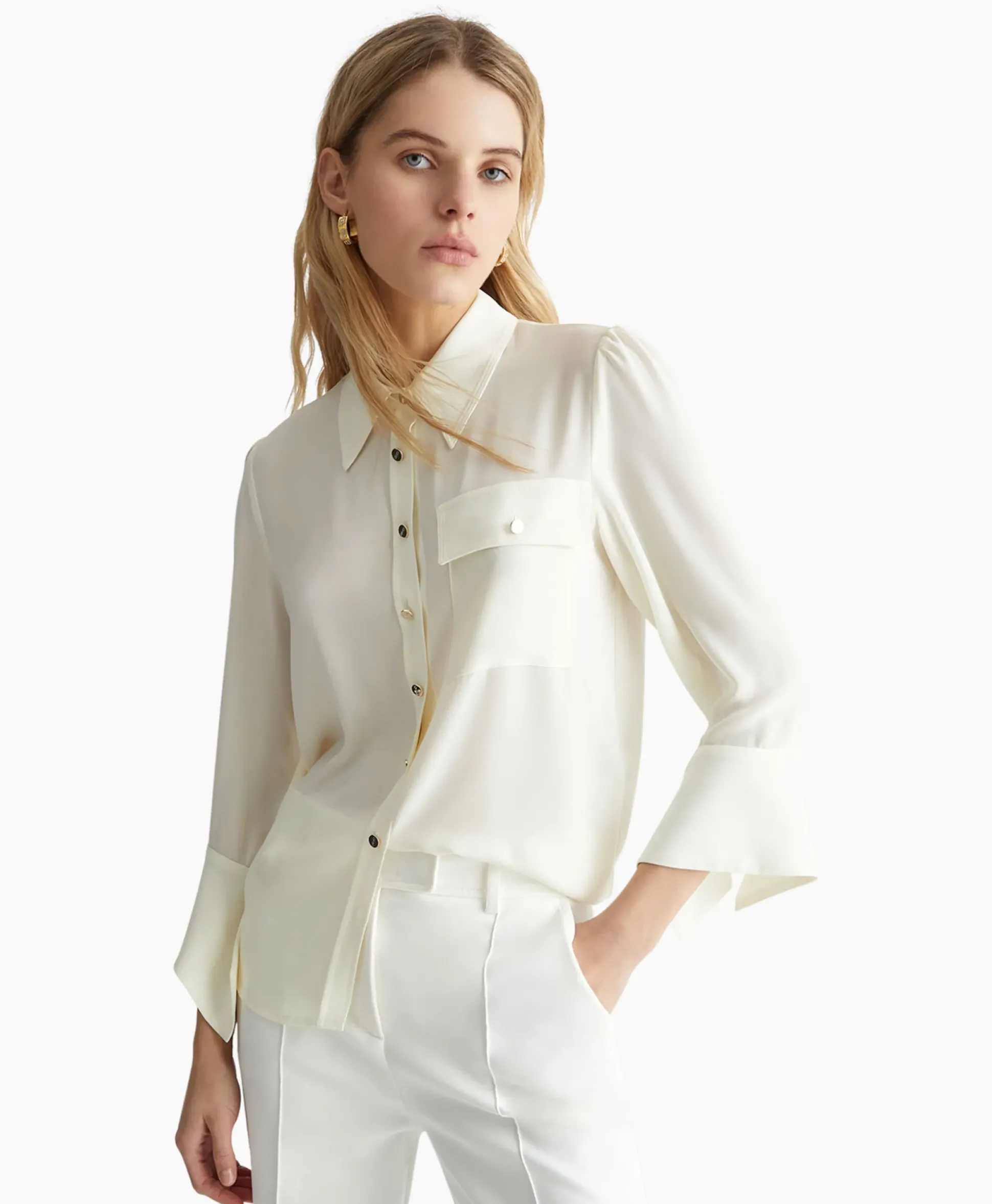 Liu Jo Blouse Ecs Camicia C/Polso Aperto Wit