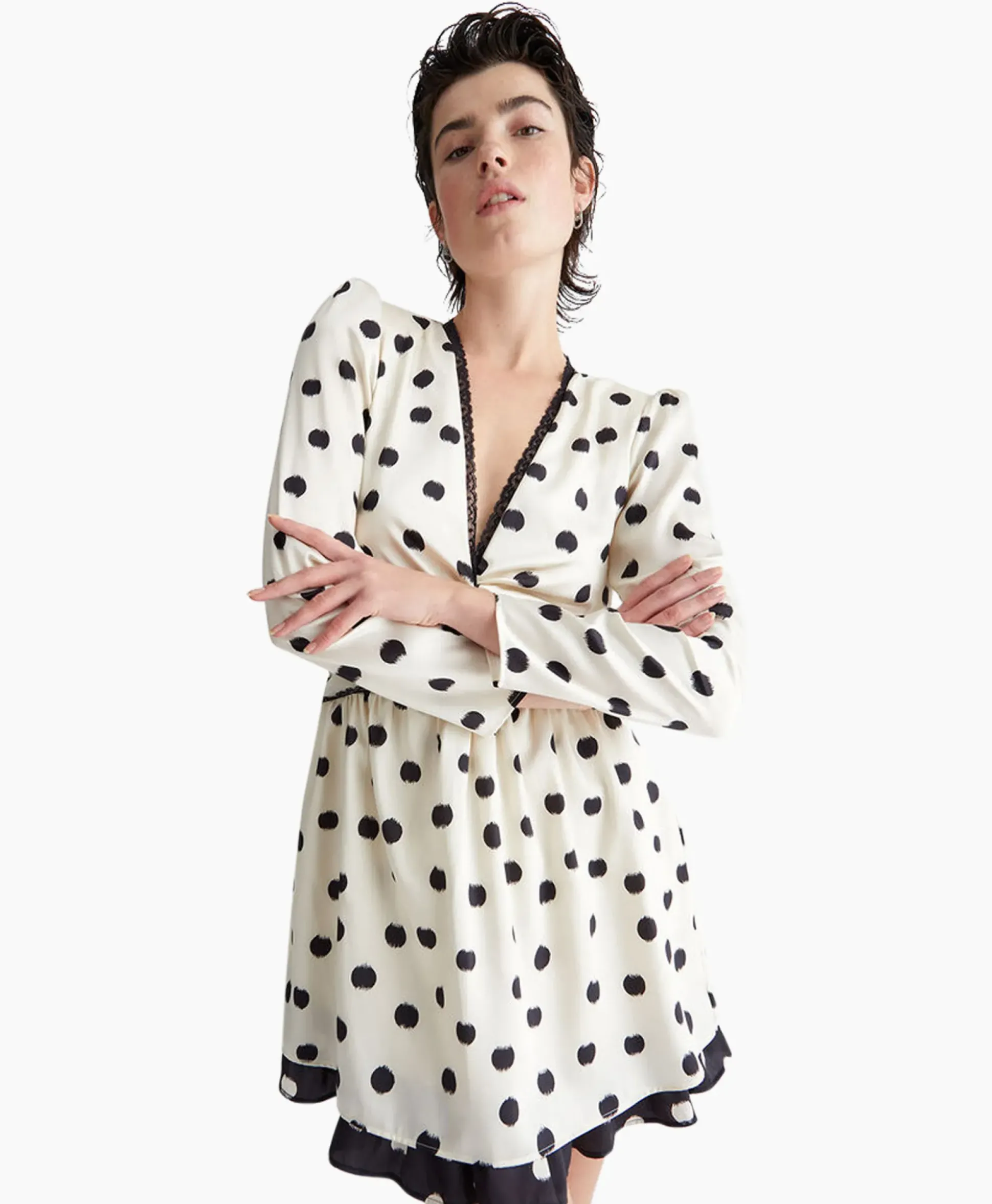 Liu Jo Mini Jurk Ecs Abito C/Nodo Wit