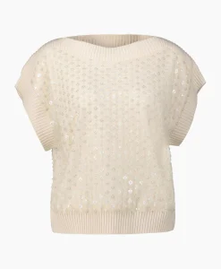 Liu Jo Spencer Maglia Chiusa M/C Ecru
