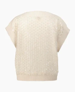 Liu Jo Spencer Maglia Chiusa M/C Ecru