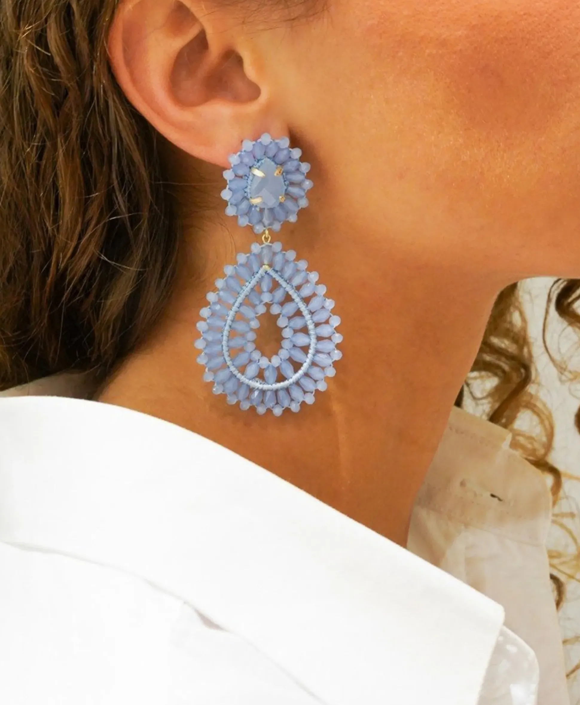 Lott. Gioielli Oorbellen Ce Si Double Drop S Blauw