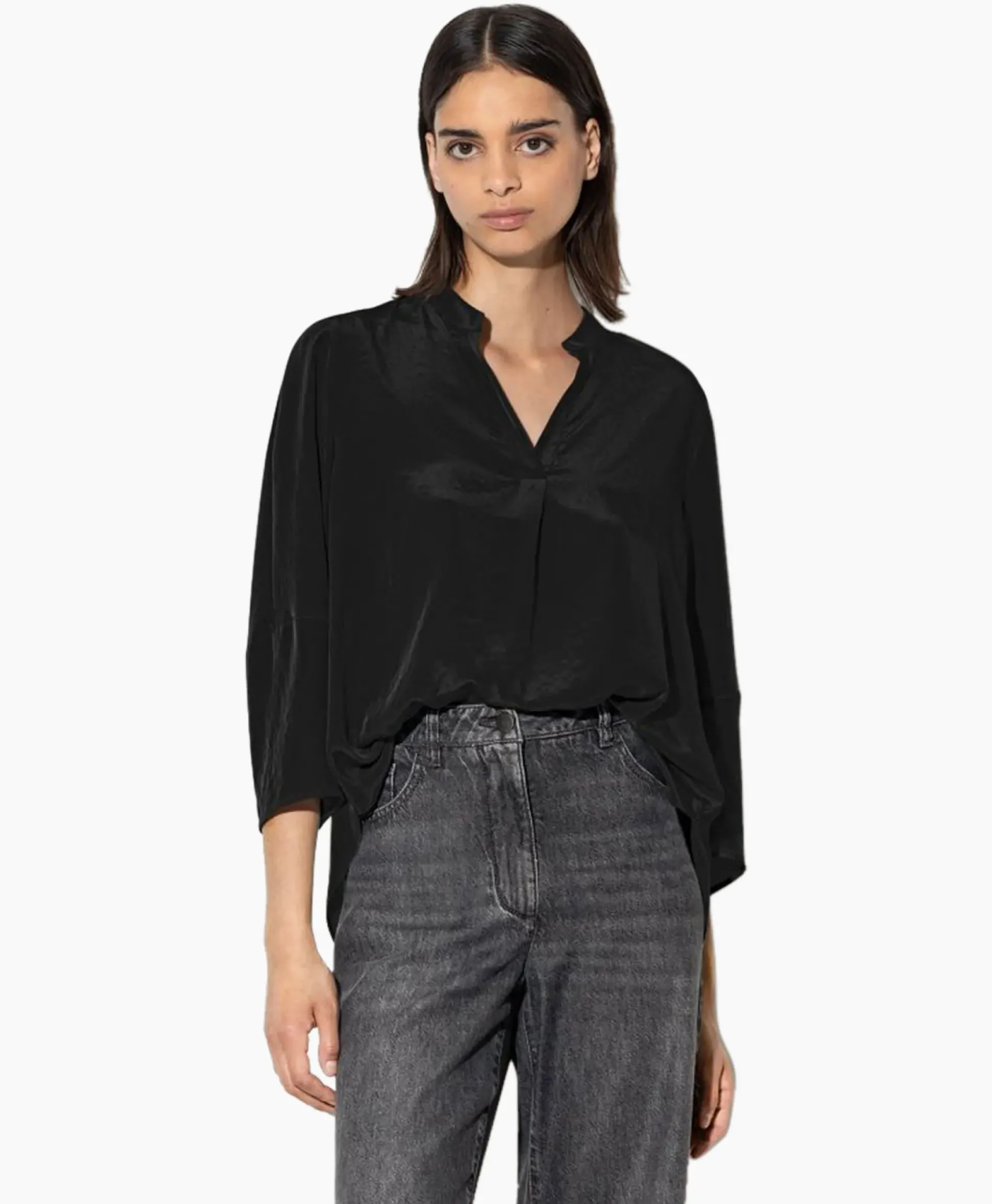 Luisa Cerano Blouse 298445/3597-0 Zwart Dessin