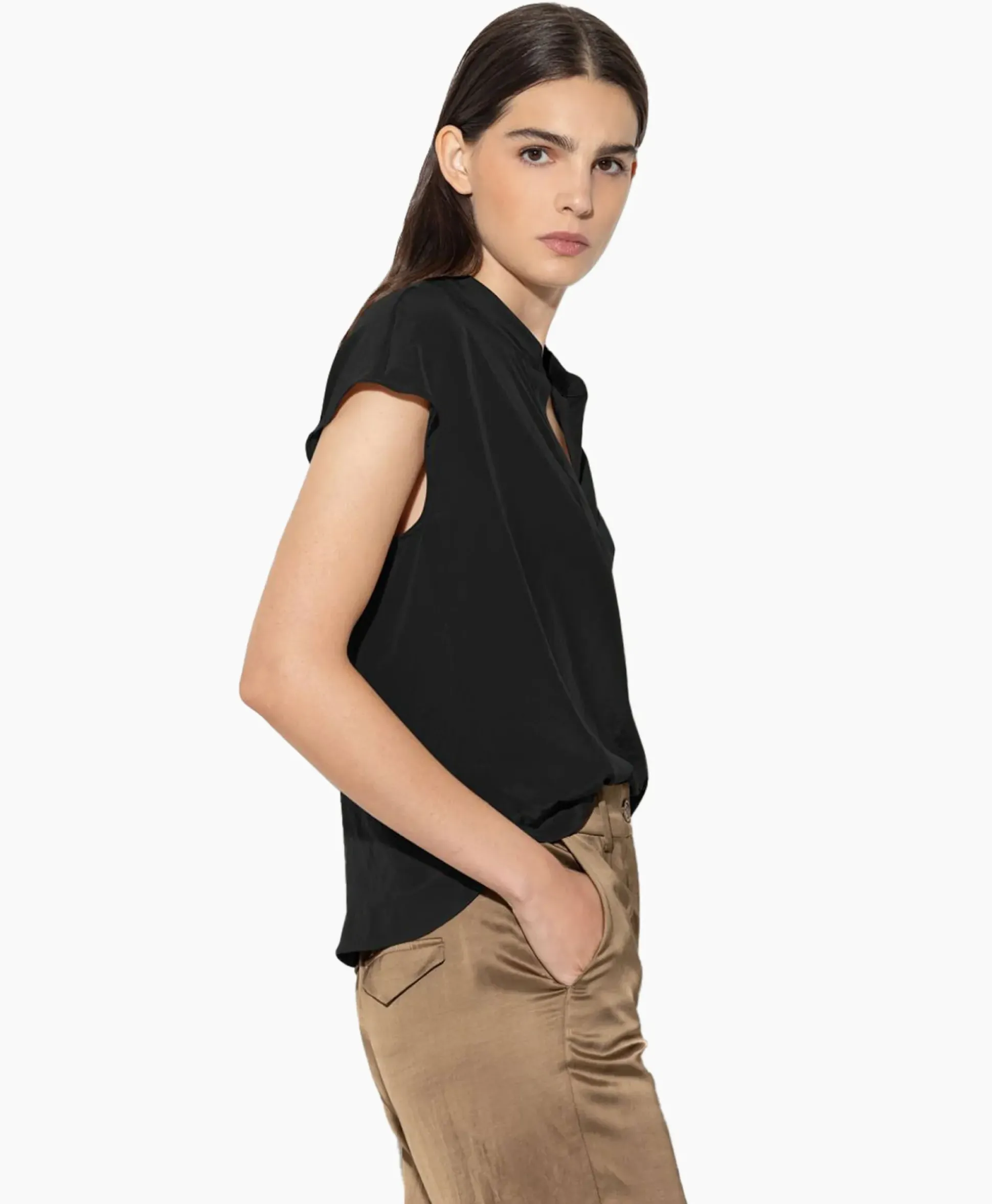 Luisa Cerano Blouse 298461/3597-0 Zwart Dessin