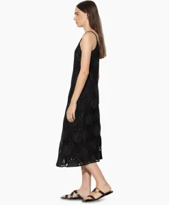 Luisa Cerano Midi Jurk 798490/3619-0 Zwart Dessin