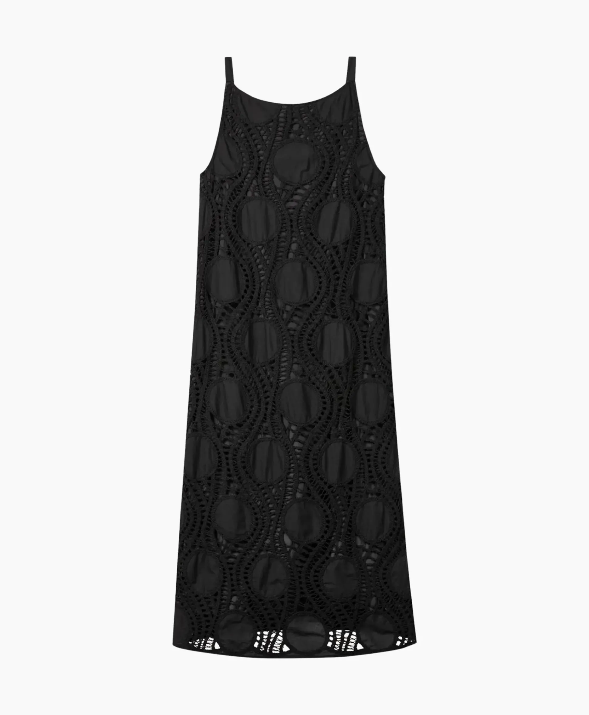 Luisa Cerano Midi Jurk 798490/3619-0 Zwart Dessin