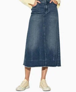 Luisa Cerano Midi Rok 598227/3388-0 Donker Blauw