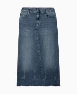 Luisa Cerano Midi Rok 598227/3388-0 Donker Blauw
