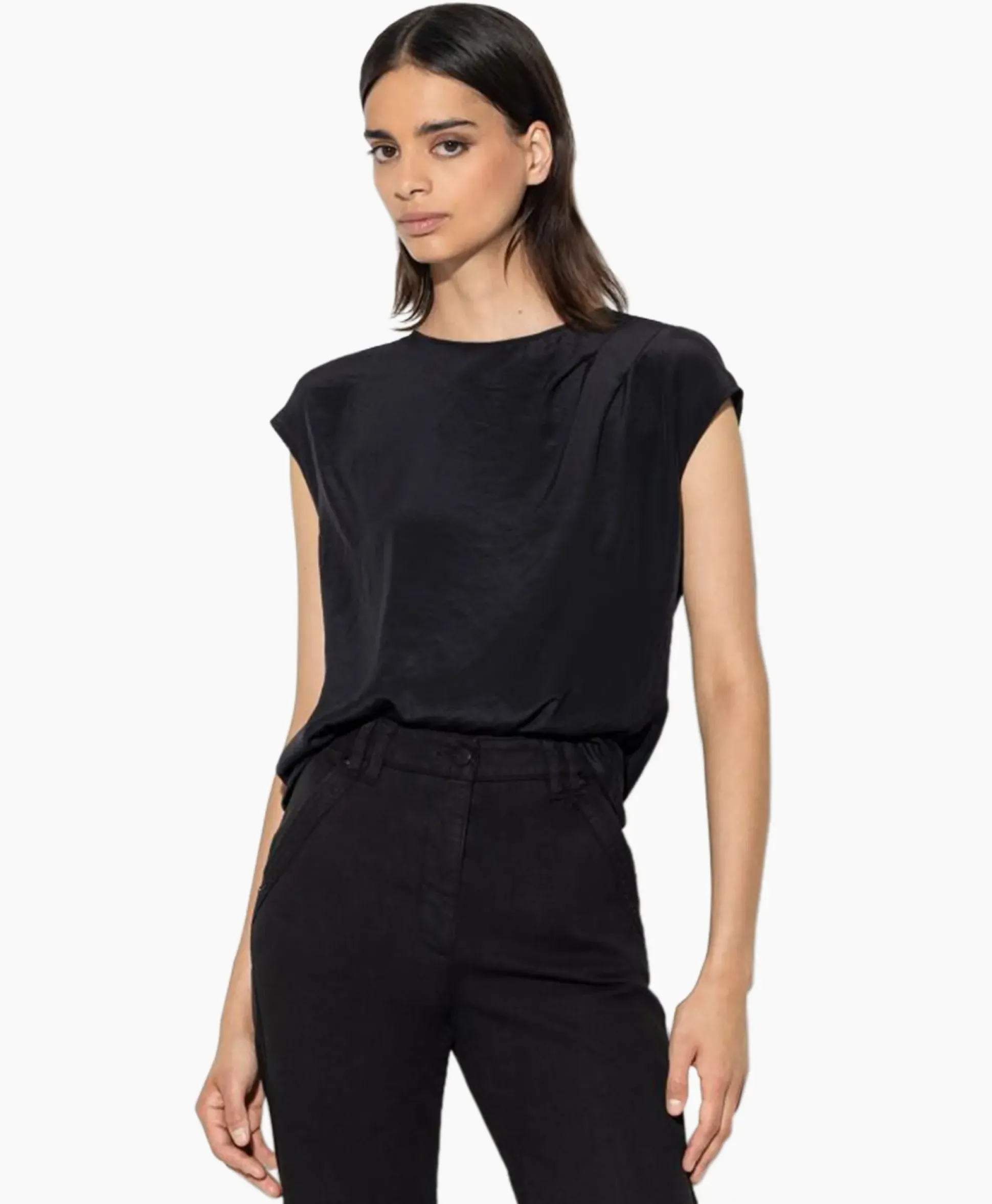 Luisa Cerano Top 298441/3597-0 Zwart Dessin