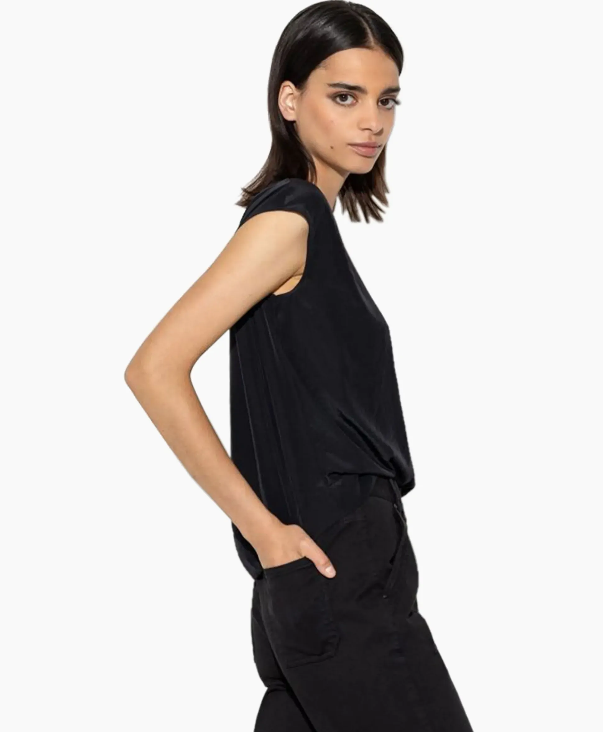 Luisa Cerano Top 298441/3597-0 Zwart Dessin