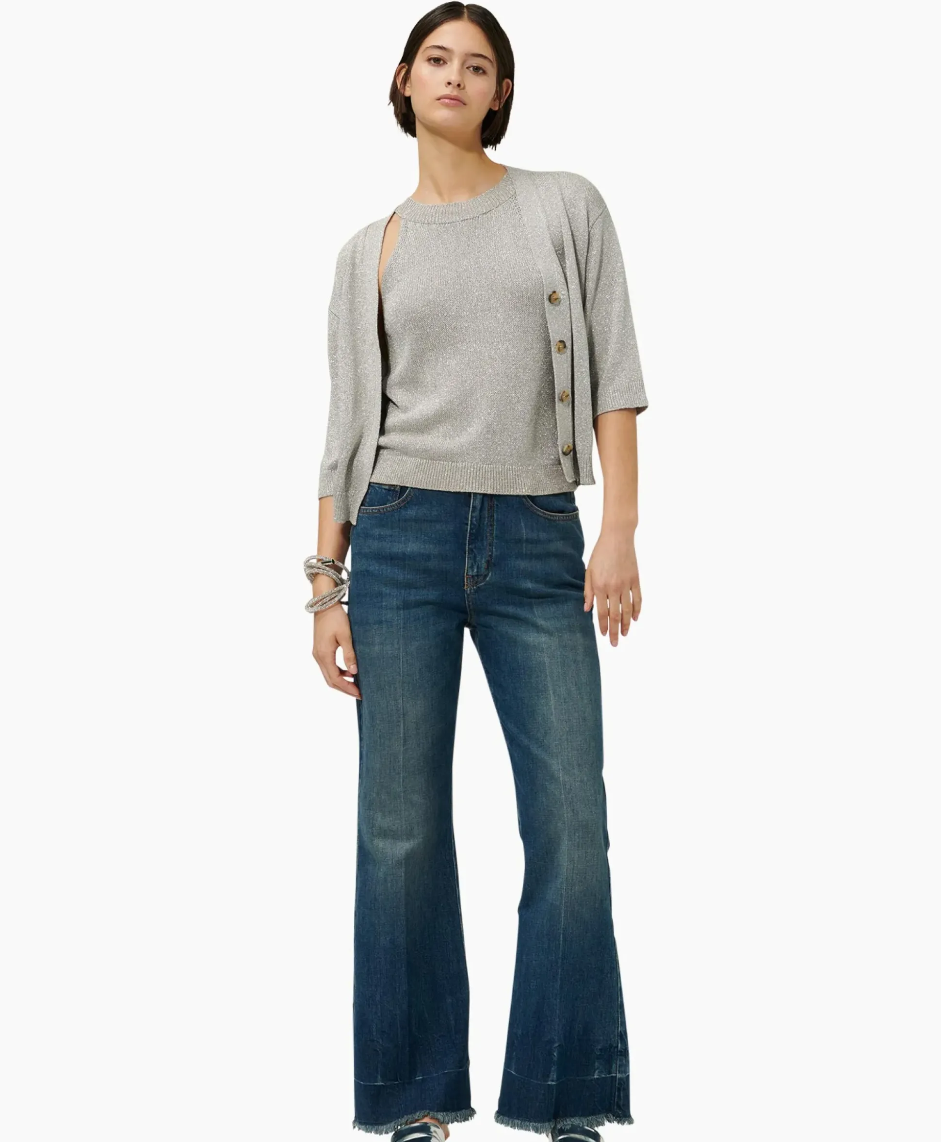 Luisa Cerano Vest 488310/5157-0 Licht Grijs