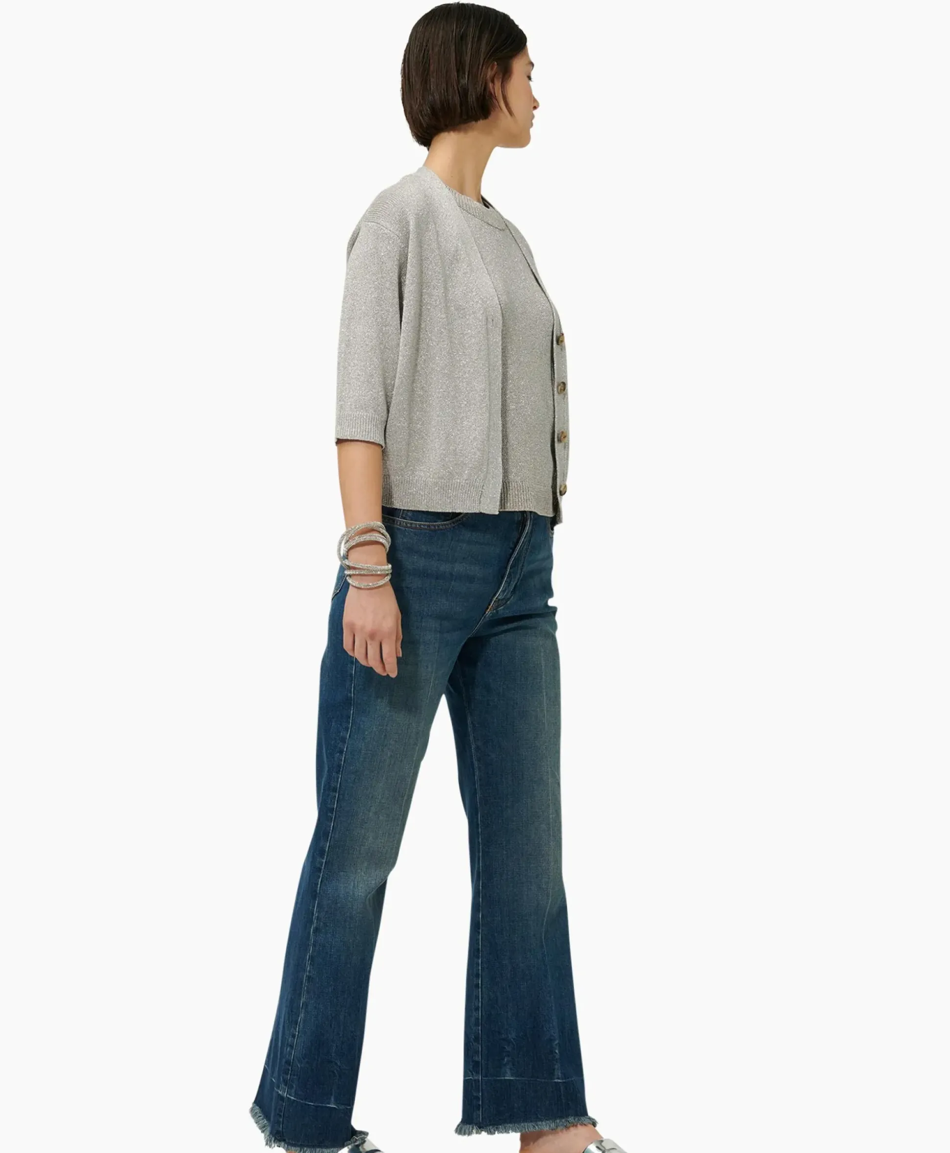 Luisa Cerano Vest 488310/5157-0 Licht Grijs