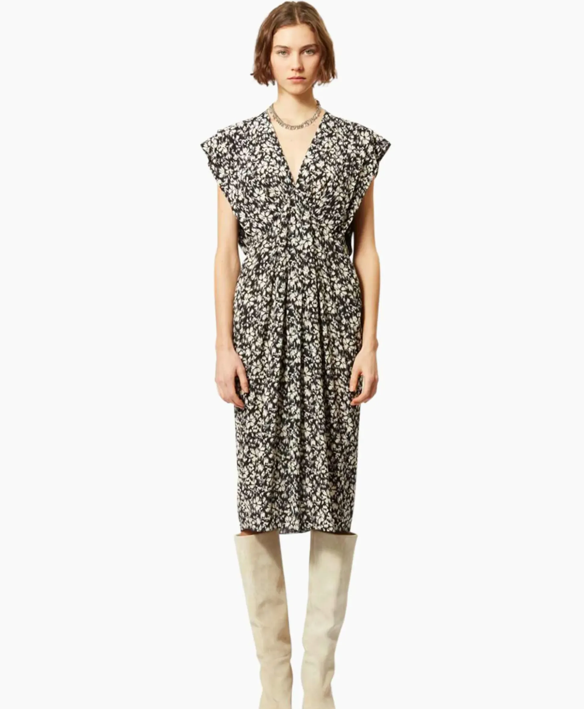 Marant Etoile Midi Jurk Epolia-Gc Zwart