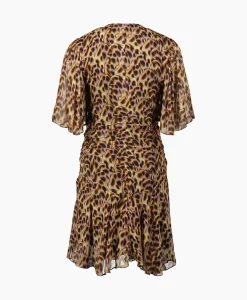 Marant Etoile Mini Jurk Vivienne-Gc Oker