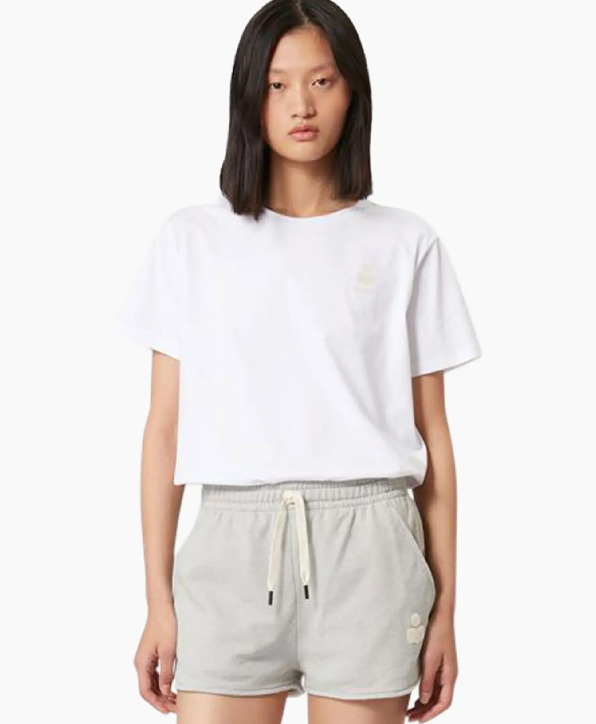 Marant Etoile T-Shirt Korte Mouw Aby-Gb Wit