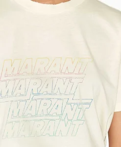 Marant Etoile T-Shirt Korte Mouw Ziliani-Ga Ecru