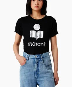 Marant Etoile T-Shirt Korte Mouw Koldi-Gc Zwart