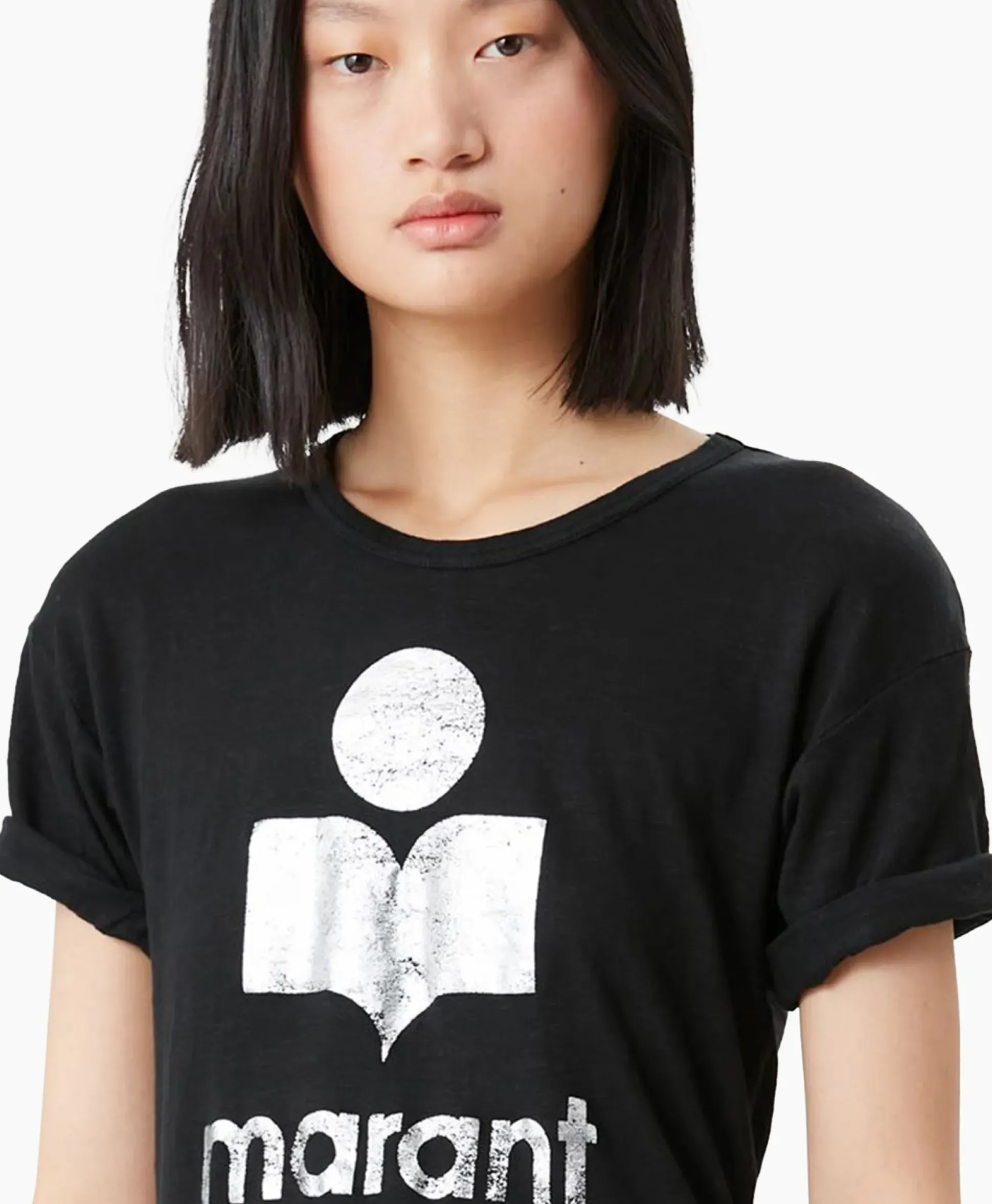 Marant Etoile T-Shirt Korte Mouw Koldi-Gc Zwart