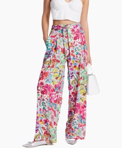Marc Cain Pants Bloemenbroek Wp 81.34 W10 Licht Rood