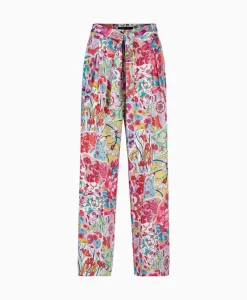 Marc Cain Pants Bloemenbroek Wp 81.34 W10 Licht Rood