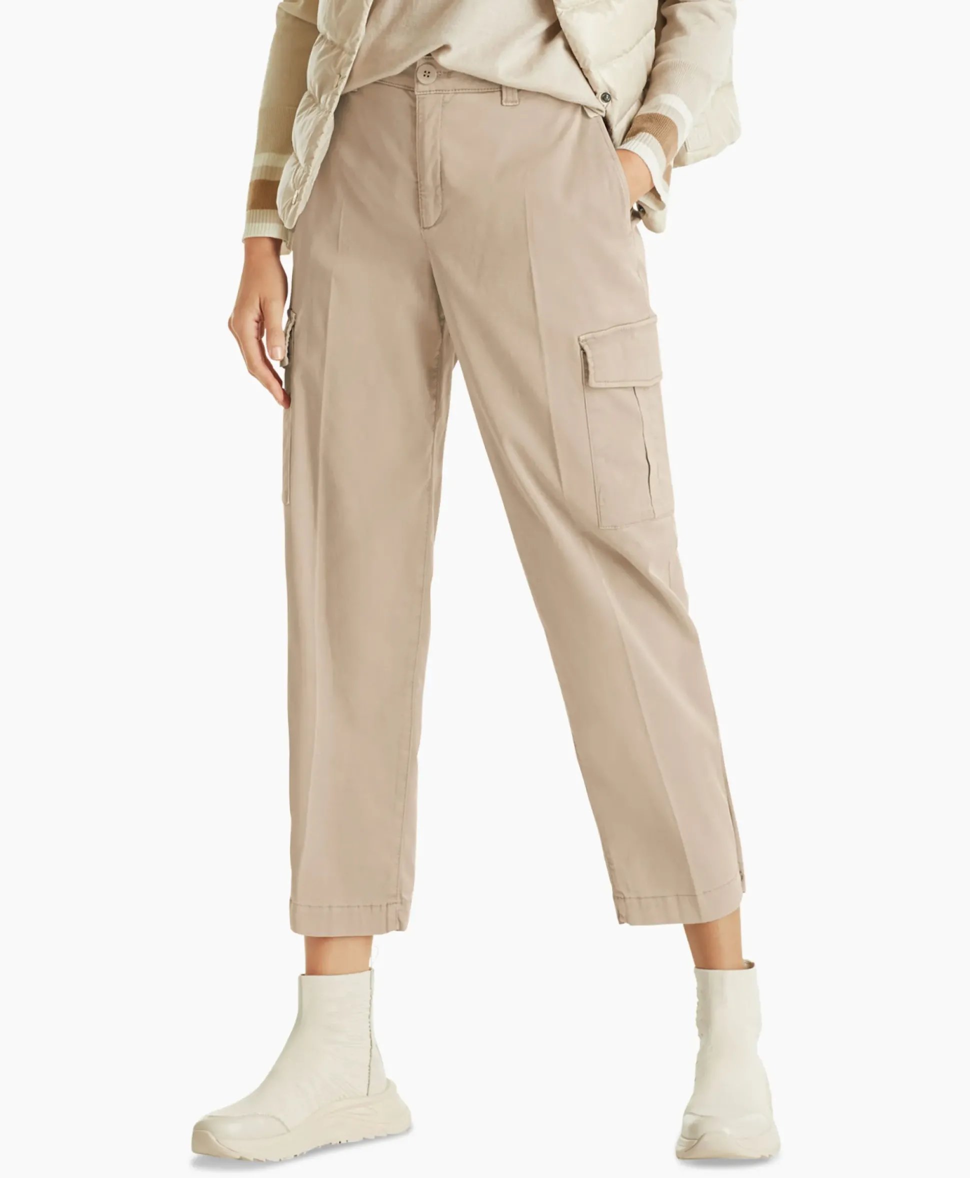 Marc Cain Pants Broek Wp 81.12 W50 Licht Grijs