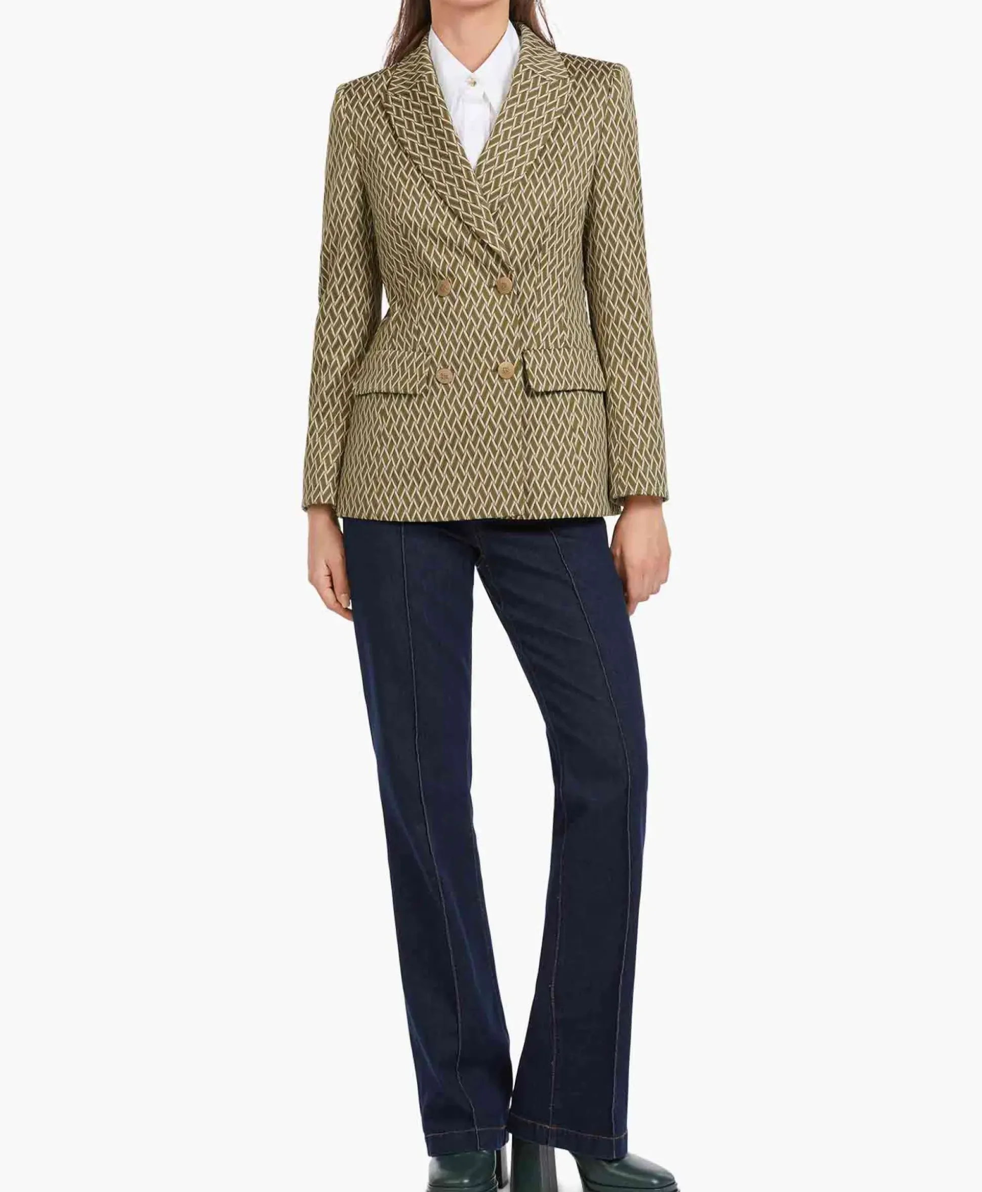 Marccain Collectie Blazer Vc 34.27 J60 Groen