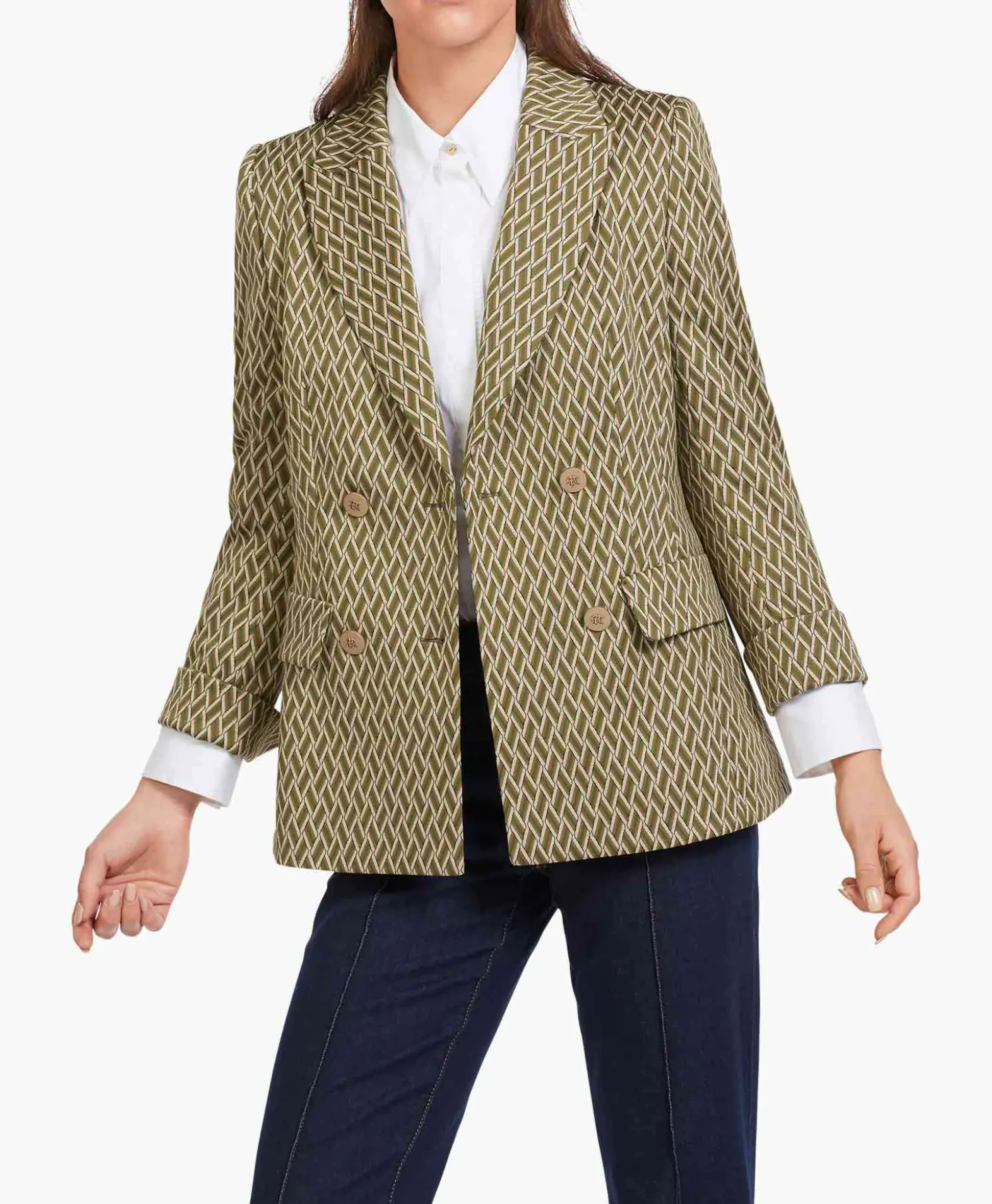 Marccain Collectie Blazer Vc 34.27 J60 Groen
