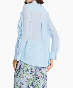 Marccain Collectie Blouse Wc 51.27 W44 Licht Blauw