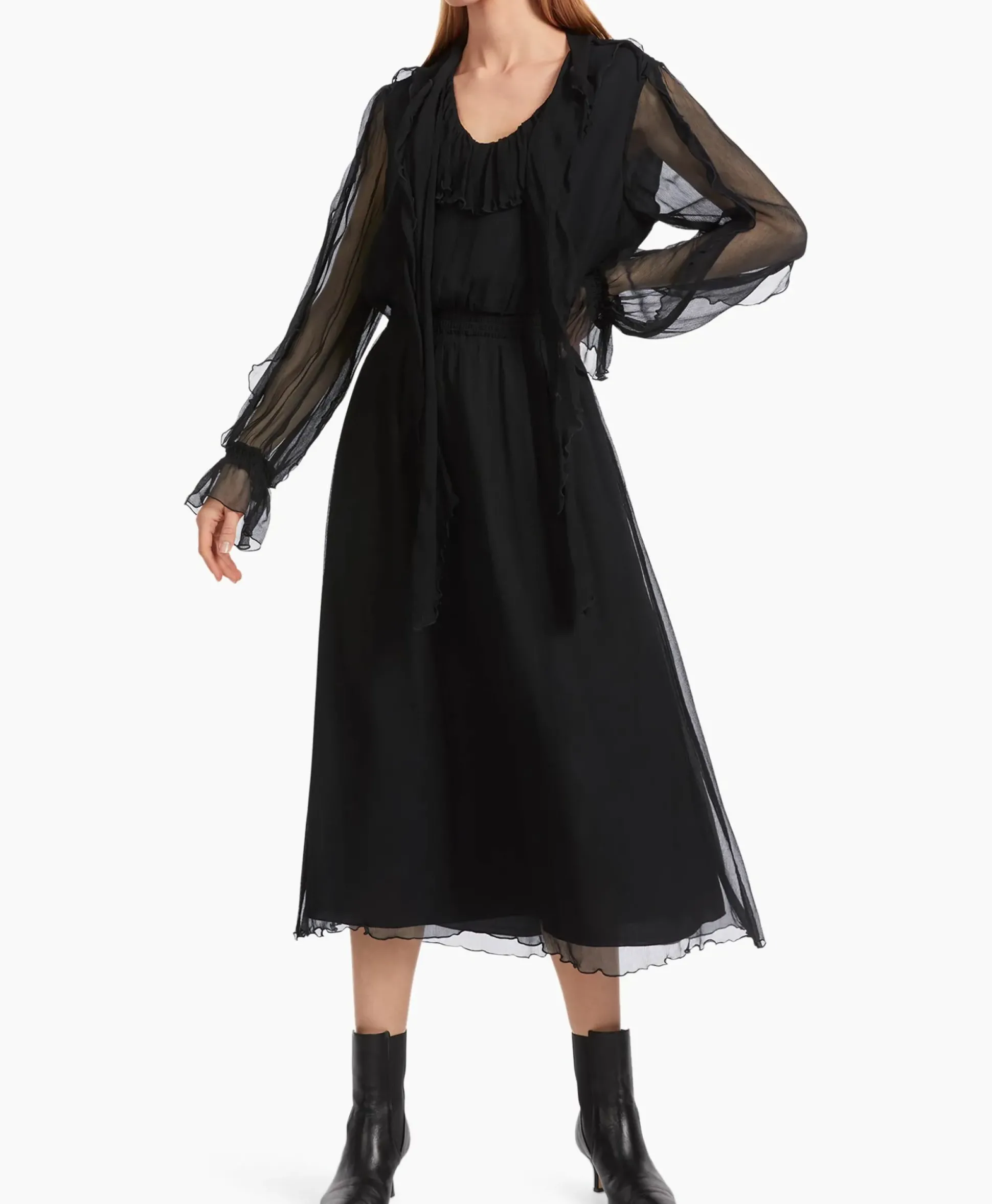 Marccain Collectie Jurk Vc 21.19 W51 Zwart